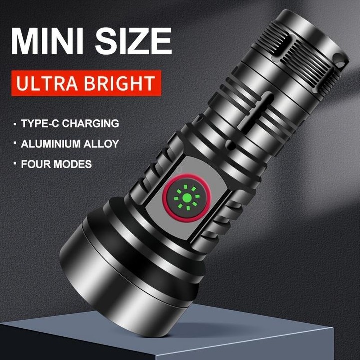 819 T20 1000LM USB Rechargeable LED Flashlight Not Battery(Black)
