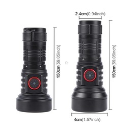 829 T40 1000LM USB Rechargeable LED Flashlight Not Battery(Black)