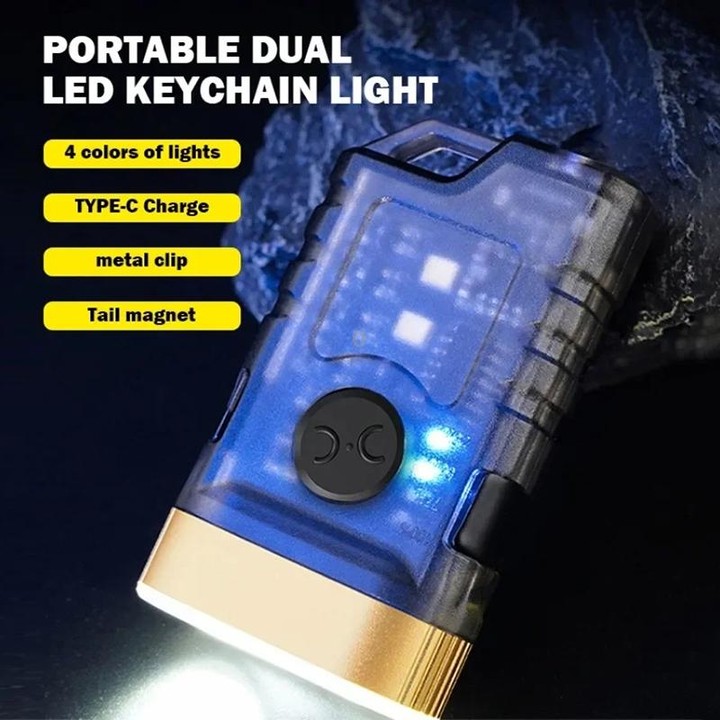 A11 Multi-function Mini Portable Light Dual LED Flashlight(Black)