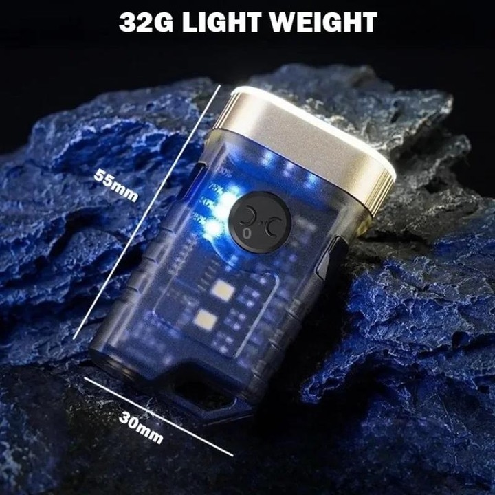A11 Multi-function Mini Portable Light Dual LED Flashlight(Black)