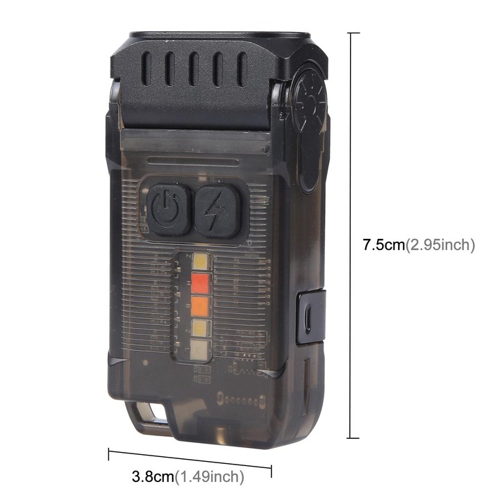 V15 EDC Flashlight Multi-function Work Light(Black)