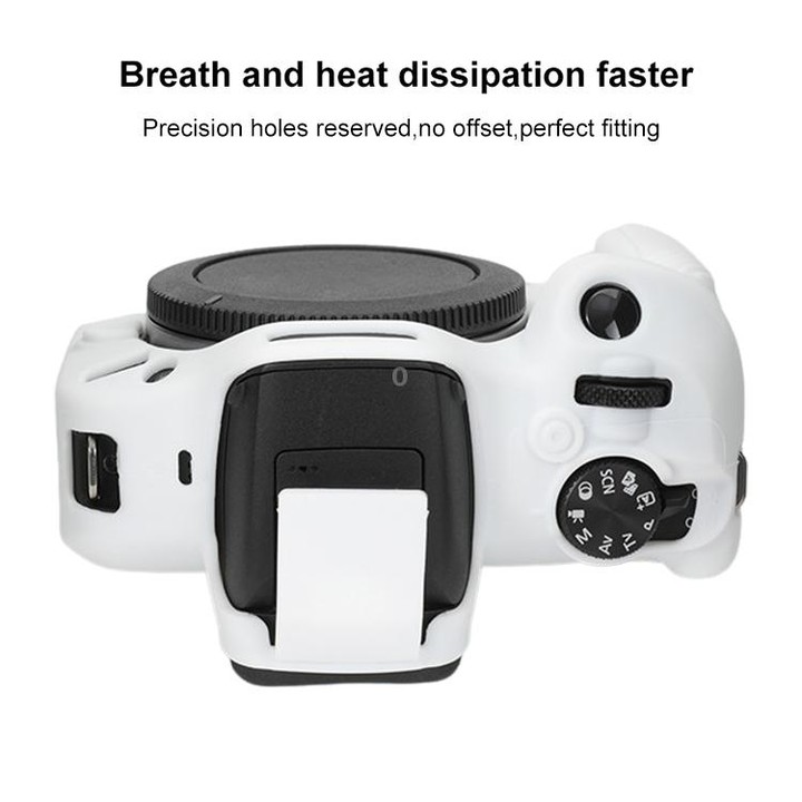 For Canon EOS R100 Glossy Soft Silicone Protective Case(White)