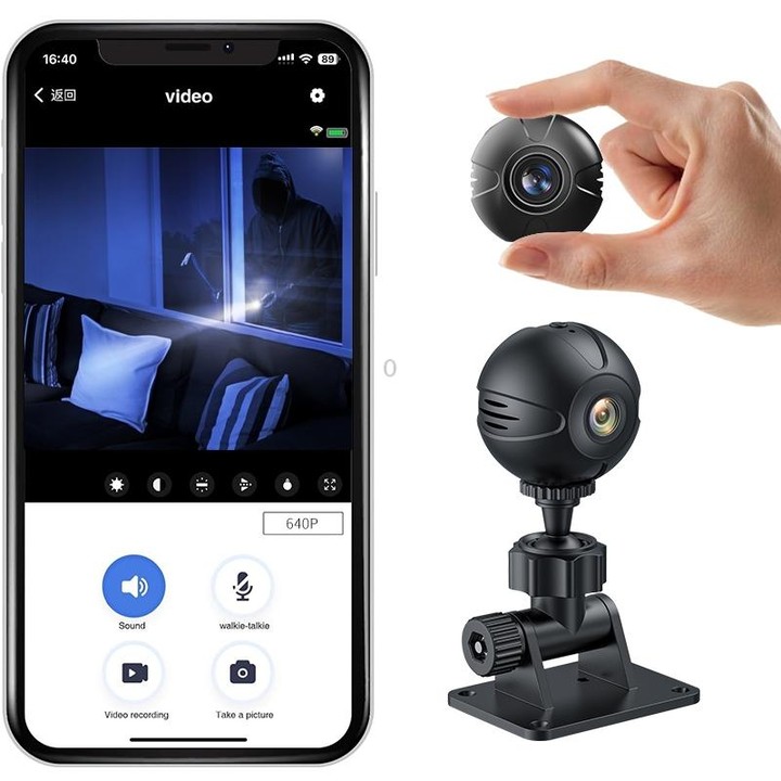 X3 Wireless Mini DV WiFi IP Camera, Support Night Vision / Motion Detection(Black)