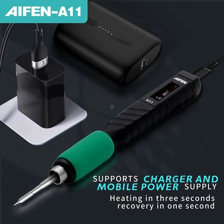 Aifen A11 Portable USB Charging Soldering Station with C210 Handle, US Plug