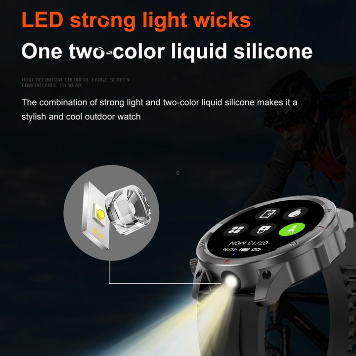 DK68 1.53 inch IP67 BT 5.0 Fitness Sport Smart Watch, Support LED Flashlight / Bluetooth Call / Sleep / Blood Oxygen / Heart Rat