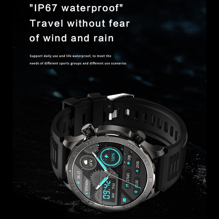 DK67 1.53 inch IP67 BT 5.0 Fitness Sport Smart Watch, Support Bluetooth Call / Sleep / Blood Oxygen / Heart Rate / Blood Pressur