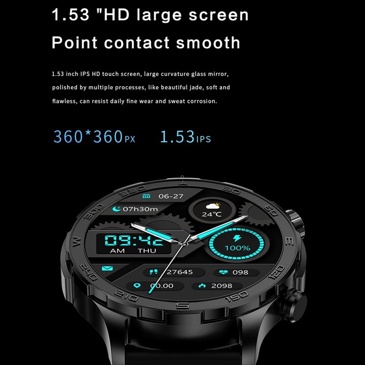 DK67 1.53 inch IP67 BT 5.0 Fitness Sport Smart Watch, Support Bluetooth Call / Sleep / Blood Oxygen / Heart Rate / Blood Pressur