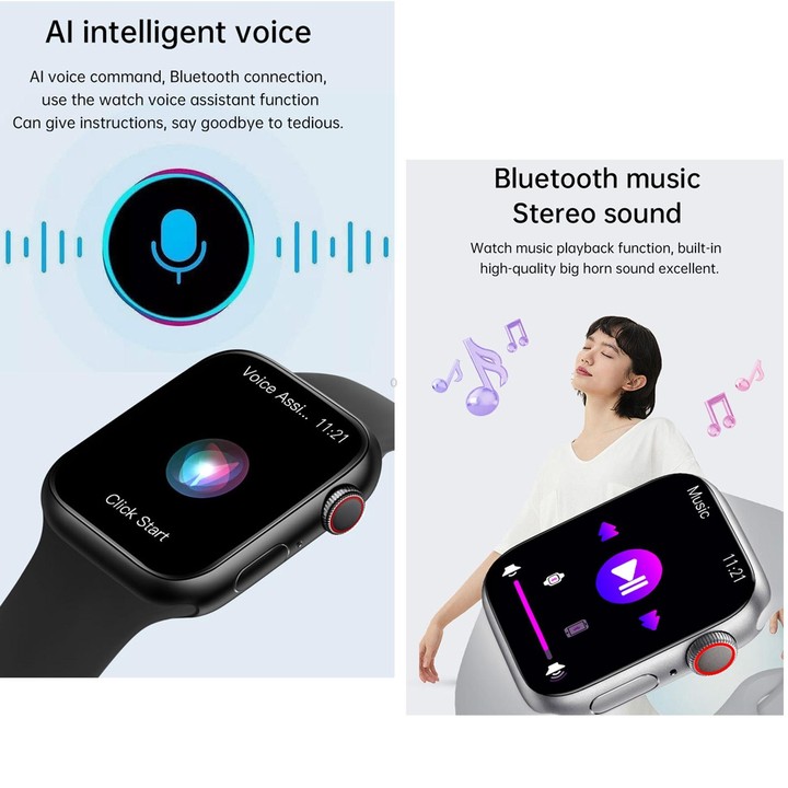 WS11 MAX 2.2 inch Fitness Sport Smart Watch, Support Bluetooth Call / Sleep / Blood Oxygen / Heart Rate / Blood Pressure Health
