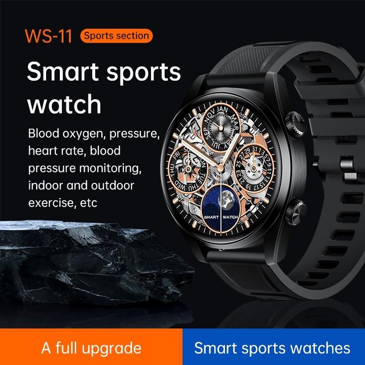 WS-11 1.43 inch IP67 Sport Smart Watch, Support Bluetooth Call / Sleep / Blood Oxygen / Heart Rate / Blood Pressure Health Monit