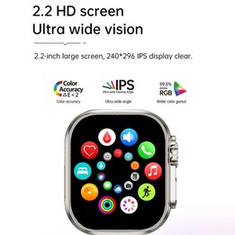 WS12 ULTRA 2 2.2 inch Sport Smart Watch, Support Payment Code / Bluetooth Call / Sleep / Blood Oxygen / Heart Rate / Blood Press