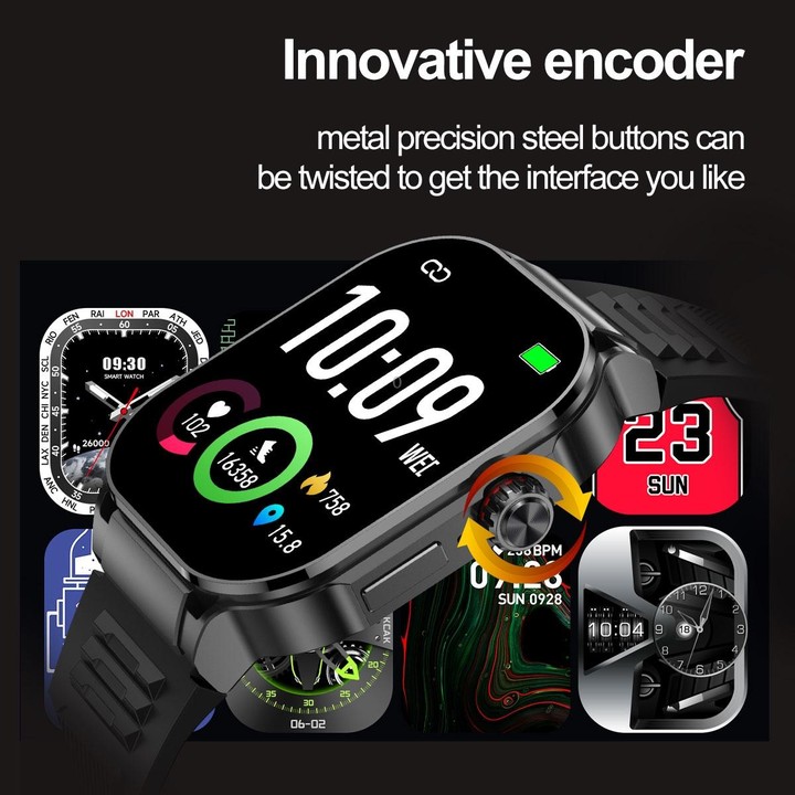G40S 2.06 inch IP67 BT5.2 Sport Smart Watch, Support Bluetooth Call / Sleep / Blood Oxygen / Heart Rate / Blood Pressure Health