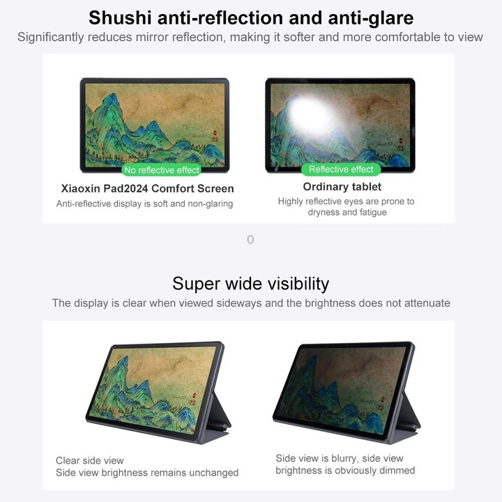 Lenovo Xiaoxin Pad 2024 Paperlike Screen 11 inch WiFi Tablet, 8GB+128GB, Android 13, Qualcomm Snapdragon 685 Octa Core, Support