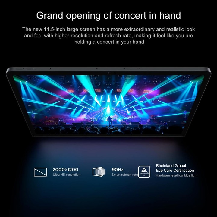 Lenovo Xiaoxin Pad Studio 11.5 inch WiFi Tablet, 8GB+128GB, ZUI 16 MediaTek Helio G99 Octa Core, Support Face Identification, On