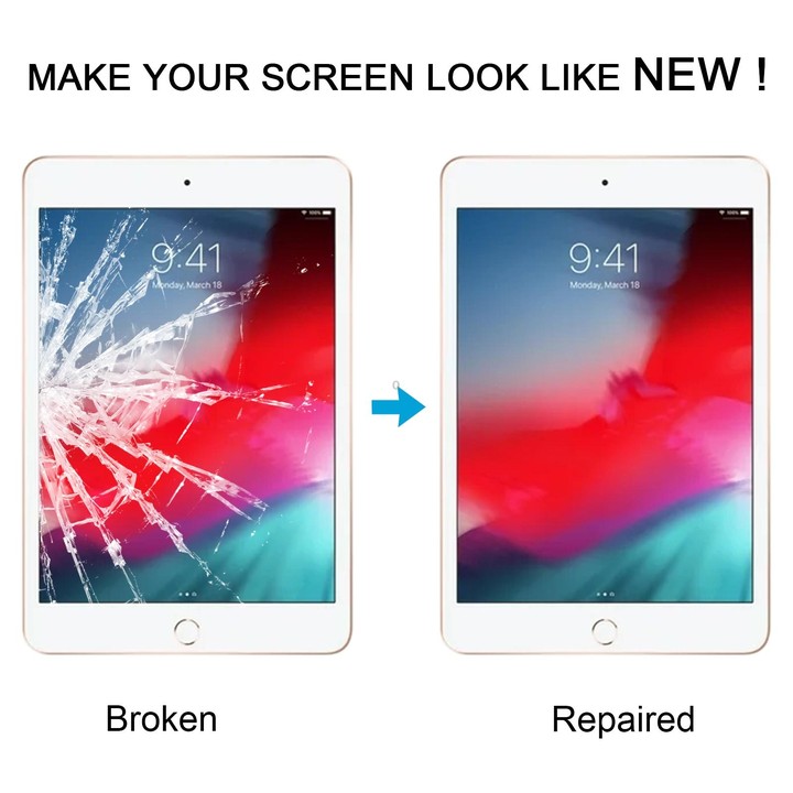 For iPad mini 5 Front Screen Outer Glass Lens with OCA Optically Clear Adhesive(White)