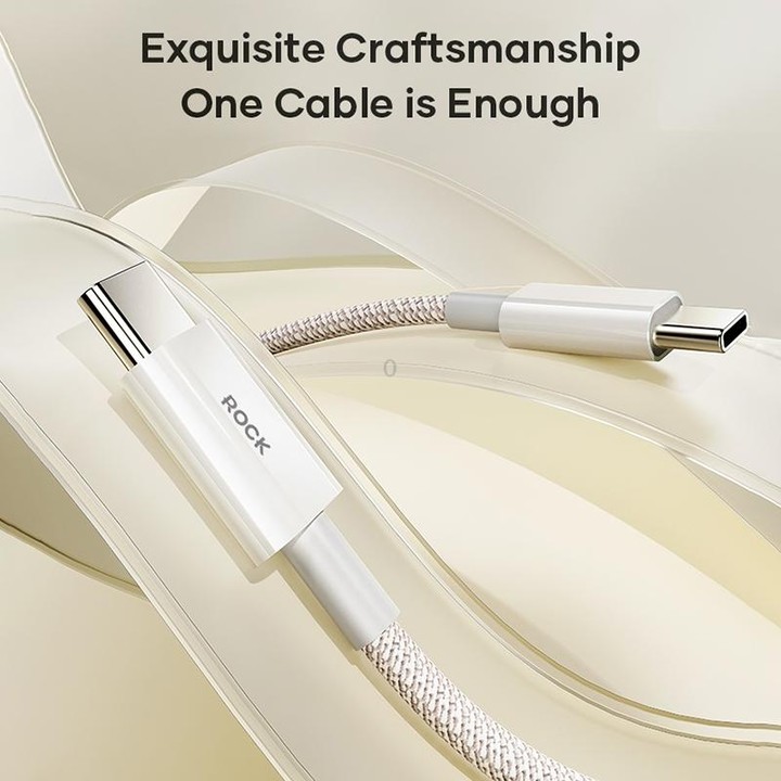 ROCK Z20 60W USB-C / Type-C to USB-C / Type-C Fast Charging Data Cable, Length:1m(Grey White)