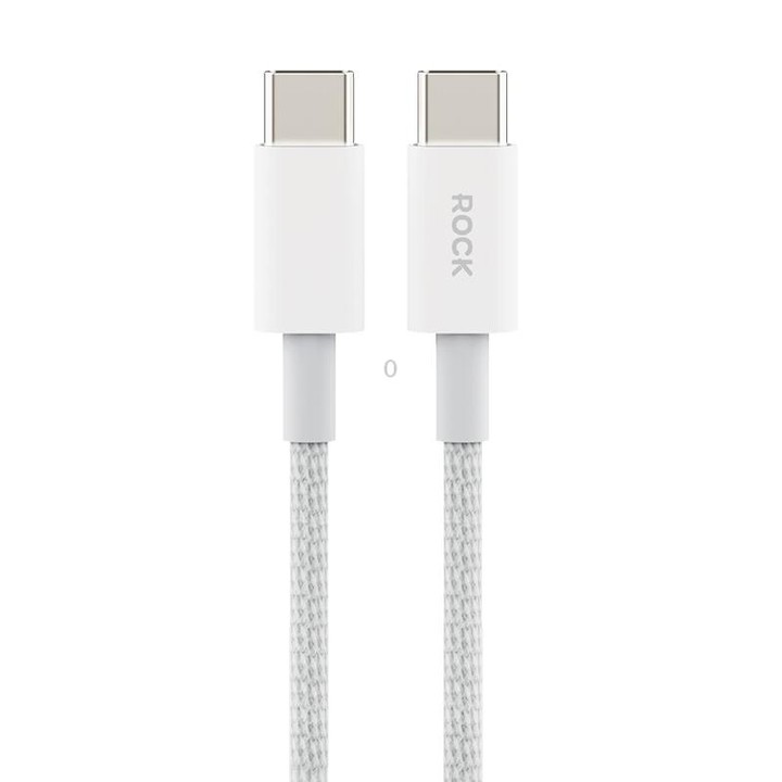 ROCK Z20 60W USB-C / Type-C to USB-C / Type-C Fast Charging Data Cable, Length:1m(Grey White)