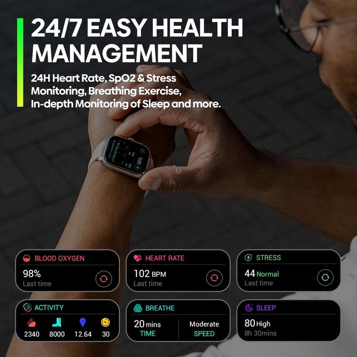 Zeblaze Beyond 3 Pro 2.15 inch Screen Stylish GPS Smartwatch Supports Bluetooth Calling(Black)