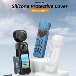 For Insta360 X4 / X5 Sunnylife Silicone Shockproof Case Lens Cover(Black)