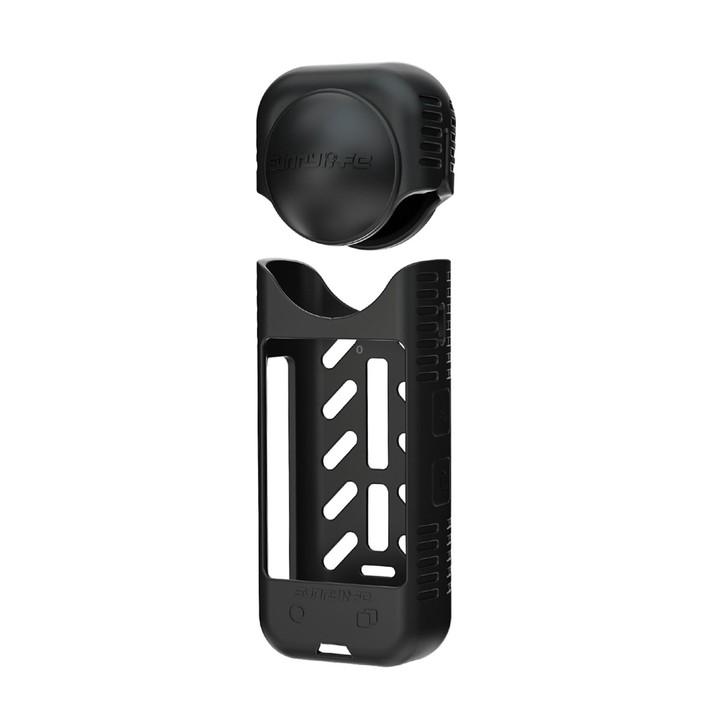 For Insta360 X4 / X5 Sunnylife Silicone Shockproof Case Lens Body Cover Kit(Black)