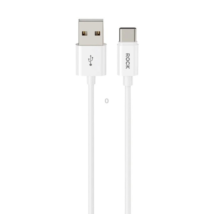 ROCK P8 Prime Series 1m USB Fast Charging Data Cable, Interface:2A USB-C / Type-C(White)