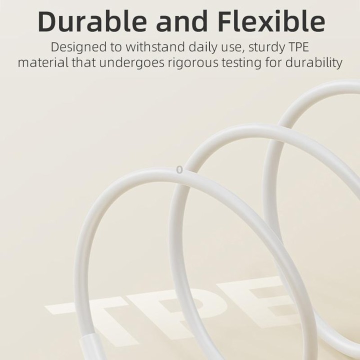 ROCK P8 Prime Series 1m USB Fast Charging Data Cable, Interface:2A USB-C / Type-C(White)