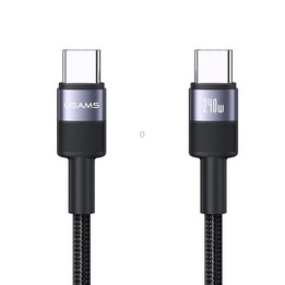 USAMS SJ727 240W USB-C / Type-C to USB-C / Type-C Aluminum Alloy Data Cable, Length: 1.2m(Tarnish)