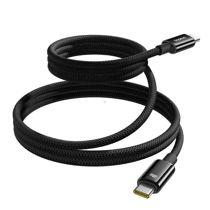Baseus Tungsten Gold 1m 100W USB-C / Type-C to Type-C Magnetic Charging Cable(Black)