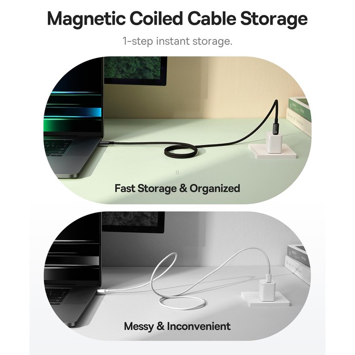 Baseus Tungsten Gold 1m 100W USB-C / Type-C to Type-C Magnetic Charging Cable(Black)