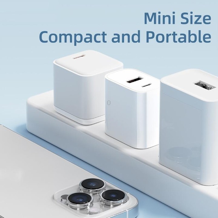 ROCK T43 PD 20W Dual Port USB-A+USB-C / Type-C Charger Adapter, Plug:EU Plug