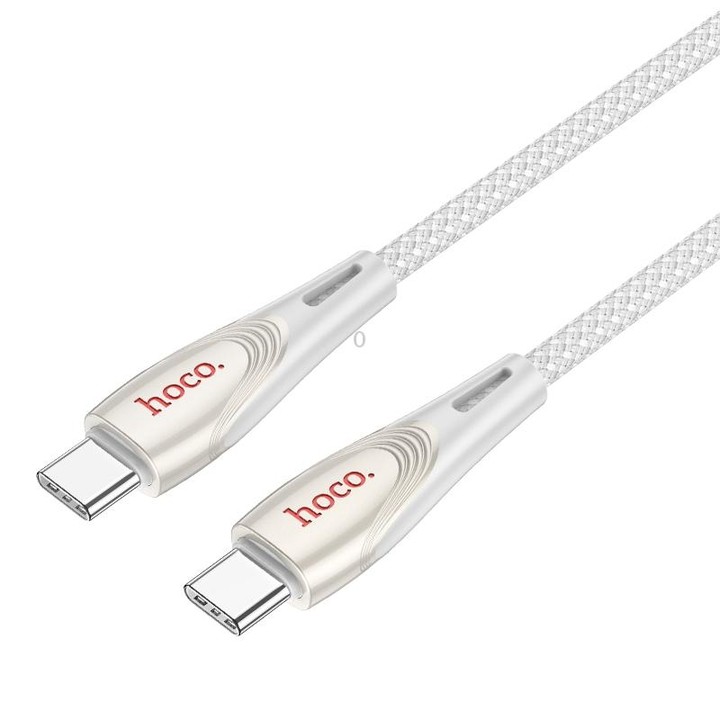 hoco U133 Type-C / USB-C to Type-C / USB-C Braided 60W Fast Charging Data Cable, Length:1.2m(Grey)