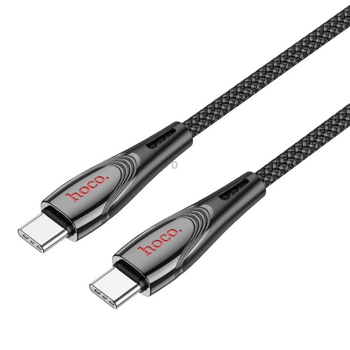 hoco U133 Type-C / USB-C to Type-C / USB-C Braided 60W Fast Charging Data Cable, Length:1.2m(Black)