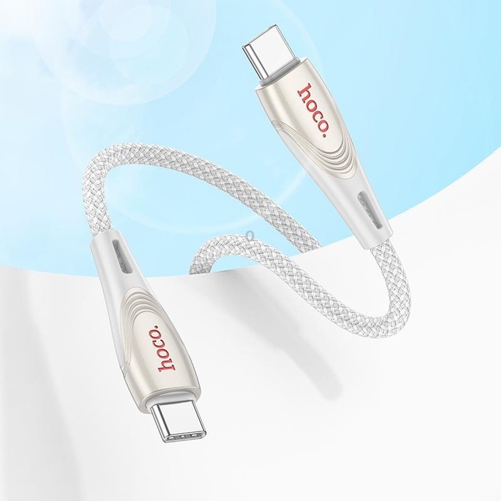 hoco U133 Type-C / USB-C to Type-C / USB-C Braided 60W Fast Charging Data Cable, Length:1.2m(Black)