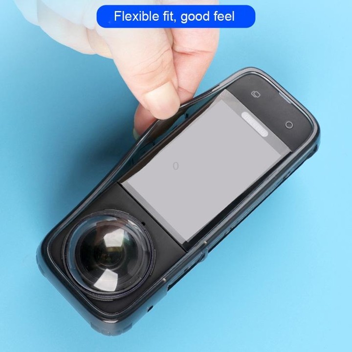 For Insta360 X4 Clear 1.5mm Soft TPU Protective Case Single Cover(Clear Black)