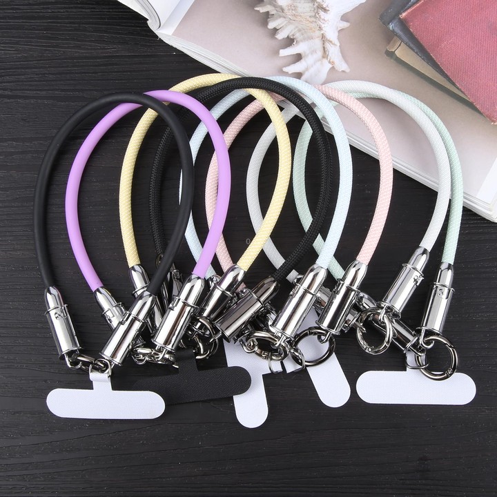 USB-C / Type-C to Type-C Data Cable Phone Anti-lost Short Lanyard, Length: 30cm(Light Purple Braid)