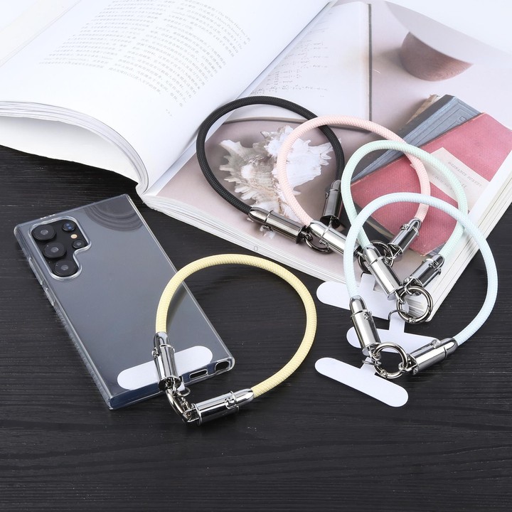 USB-C / Type-C to Type-C Data Cable Phone Anti-lost Short Lanyard, Length: 30cm(Black Silicone)