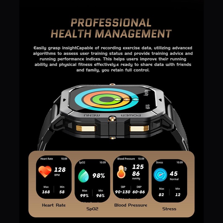 LEMFO C28 2.02 inch Sport Smart Watch, Support Bluetooth Call / Sleep / Blood Oxygen / Heart Rate / Blood Pressure Health Monito