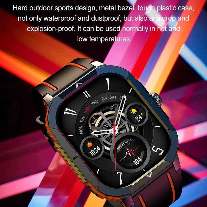 LEMFO HK56 2.06 inch BT5.3 IP68 Sport Smart Watch, Support Bluetooth Call / Message Notification / Heart Rate / Blood Pressure H