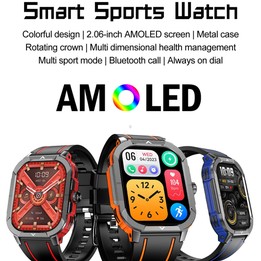 LEMFO HK56 2.06 inch BT5.3 IP68 Sport Smart Watch, Support Bluetooth Call / Message Notification / Heart Rate / Blood Pressure H