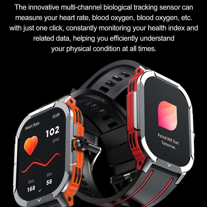 LEMFO HK56 2.06 inch BT5.3 IP68 Sport Smart Watch, Support Bluetooth Call / Message Notification / Heart Rate / Blood Pressure H