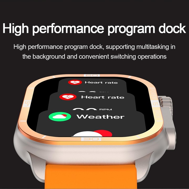 HK96S 2.06 inch BT5.3 IP68 Sport Smart Watch, Support Bluetooth Call / Sleep / Blood Oxygen / Heart Rate / Blood Pressure Health