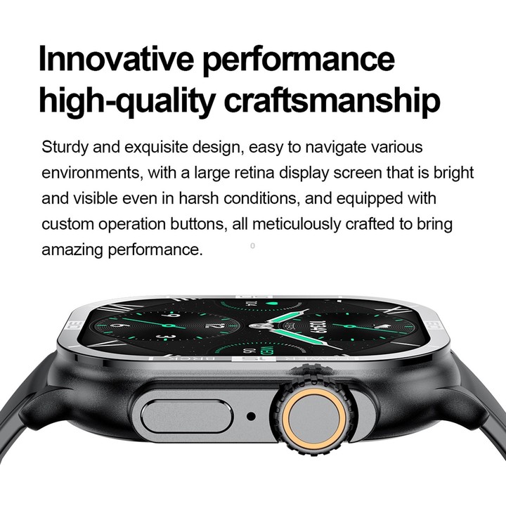 HK96S 2.06 inch BT5.3 IP68 Sport Smart Watch, Support Bluetooth Call / Sleep / Blood Oxygen / Heart Rate / Blood Pressure Health