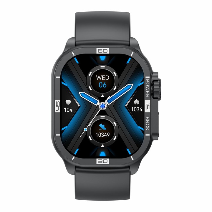 HK96S 2.06 inch BT5.3 IP68 Sport Smart Watch, Support Bluetooth Call / Sleep / Blood Oxygen / Heart Rate / Blood Pressure Health