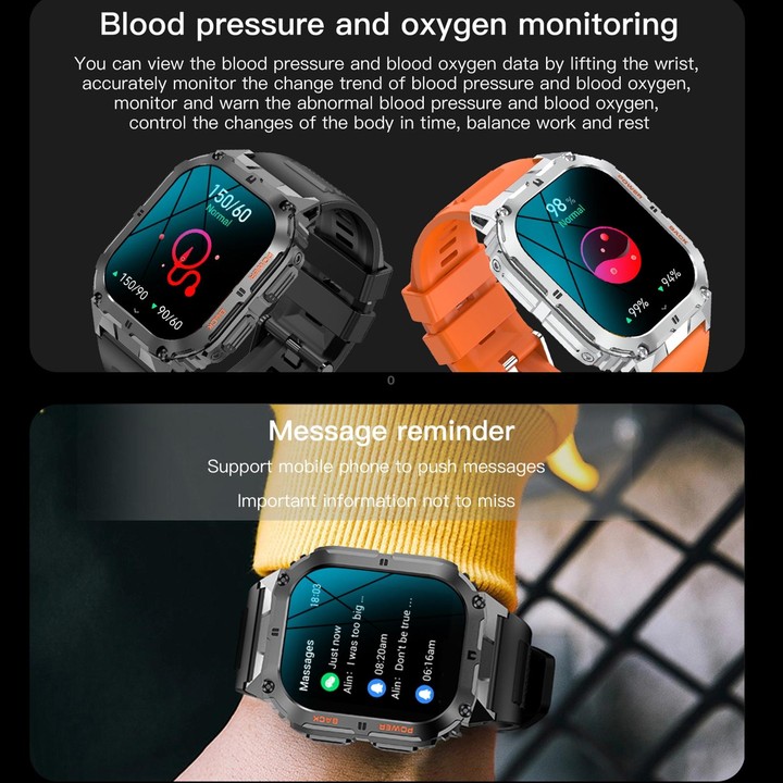 LEMFO K61 Pro 1.96 inch BT5.0 Sport Smart Watch, Support Bluetooth Call / Sleep / Blood Oxygen / Heart Rate / Blood Pressure Hea