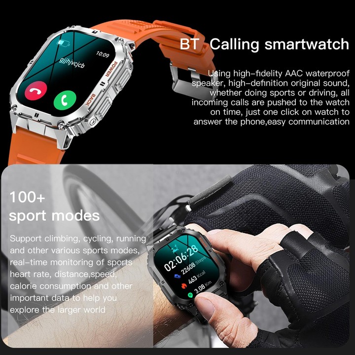 LEMFO K61 Pro 1.96 inch BT5.0 Sport Smart Watch, Support Bluetooth Call / Sleep / Blood Oxygen / Heart Rate / Blood Pressure Hea