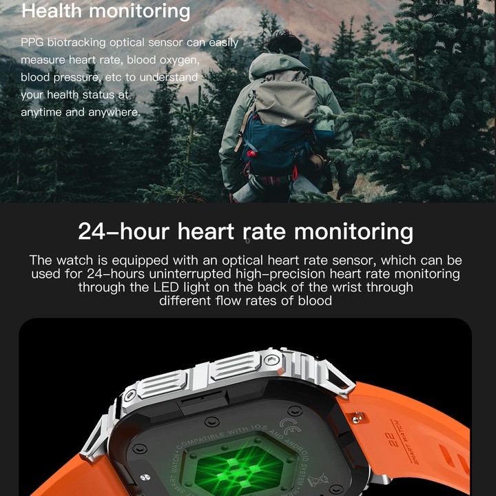 LEMFO K61 Pro 1.96 inch BT5.0 Sport Smart Watch, Support Bluetooth Call / Sleep / Blood Oxygen / Heart Rate / Blood Pressure Hea
