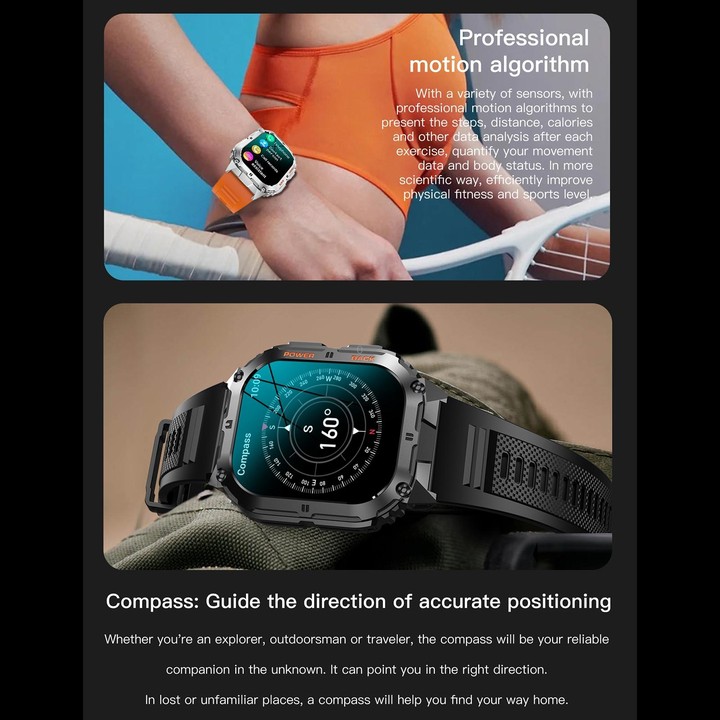 LEMFO K61 Pro 1.96 inch BT5.0 Sport Smart Watch, Support Bluetooth Call / Sleep / Blood Oxygen / Heart Rate / Blood Pressure Hea