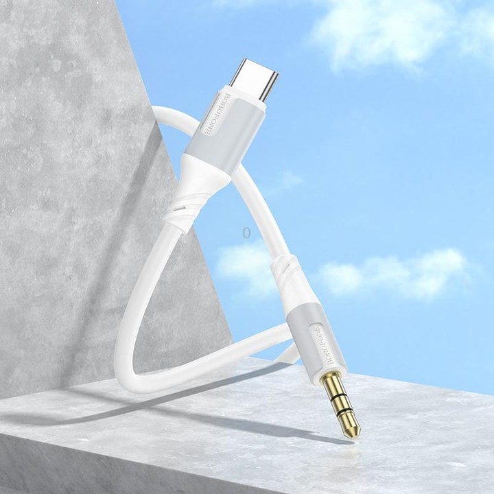 Borofone BL19 AUX Creator Audio Cable, 3.5mm to Type-C Cable, Length: 1m(White)