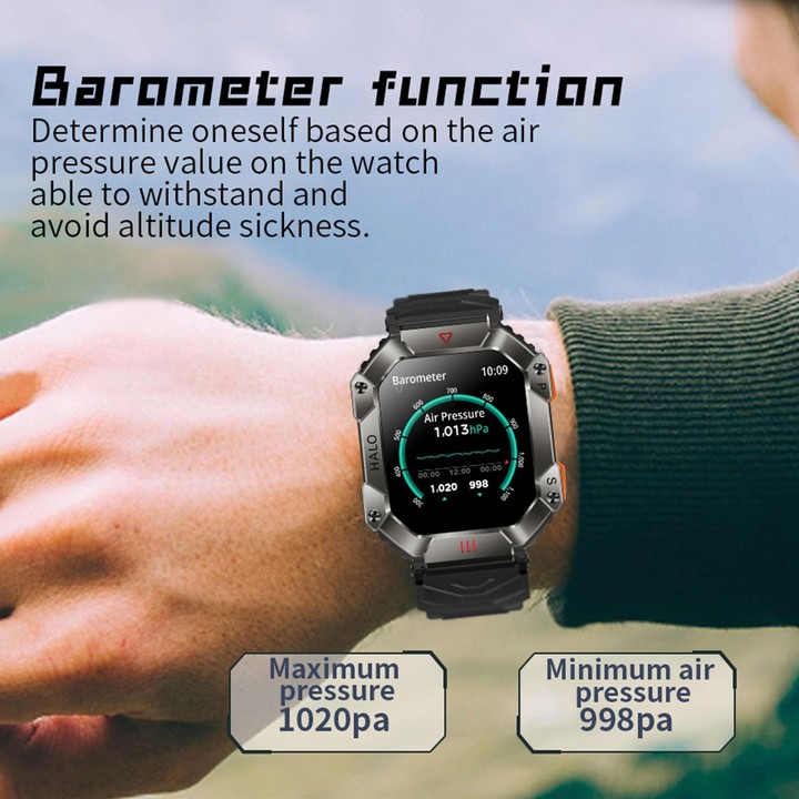 KR80 2.0 inch BT5.1 IP67 Sport Smart Watch, Support Bluetooth Call / Sleep / Blood Oxygen / Heart Rate / Blood Pressure Health M