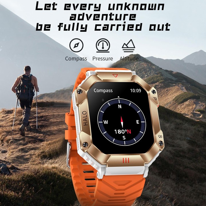 KR80 2.0 inch BT5.1 IP67 Sport Smart Watch, Support Bluetooth Call / Sleep / Blood Oxygen / Heart Rate / Blood Pressure Health M
