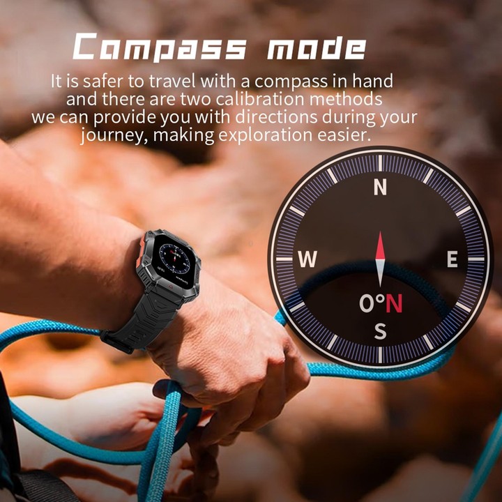 KR80 2.0 inch BT5.1 IP67 Sport Smart Watch, Support Bluetooth Call / Sleep / Blood Oxygen / Heart Rate / Blood Pressure Health M